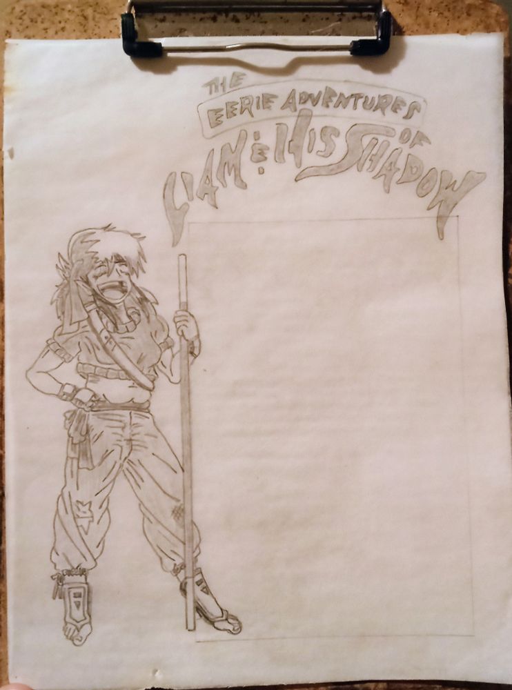 Pencil sketch of the new cover of issue one in progress, featuring my character, Claire Taurus.