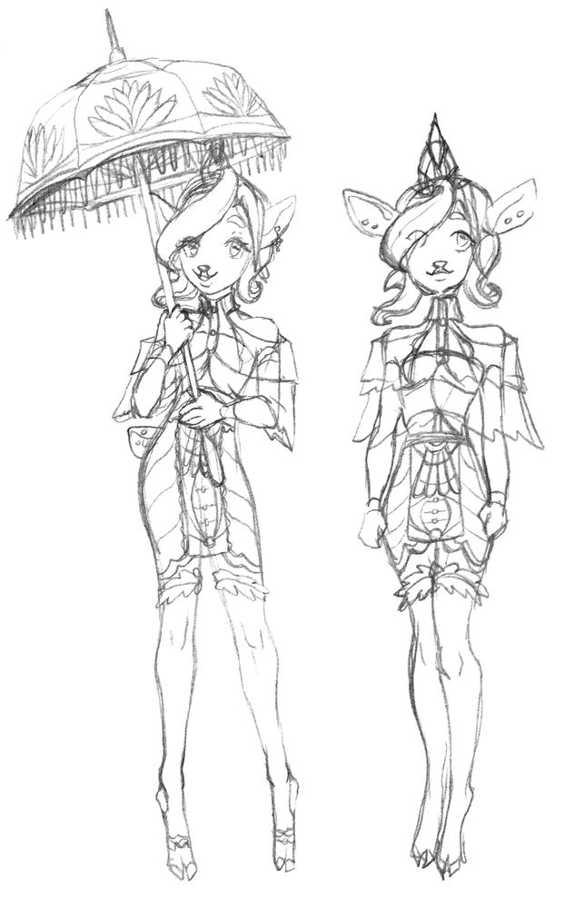 Drafts for Malaya's design.