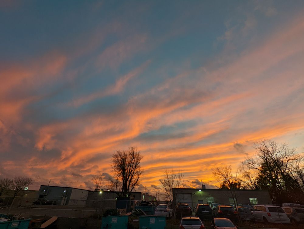A photograph of the sunset, taken by me.