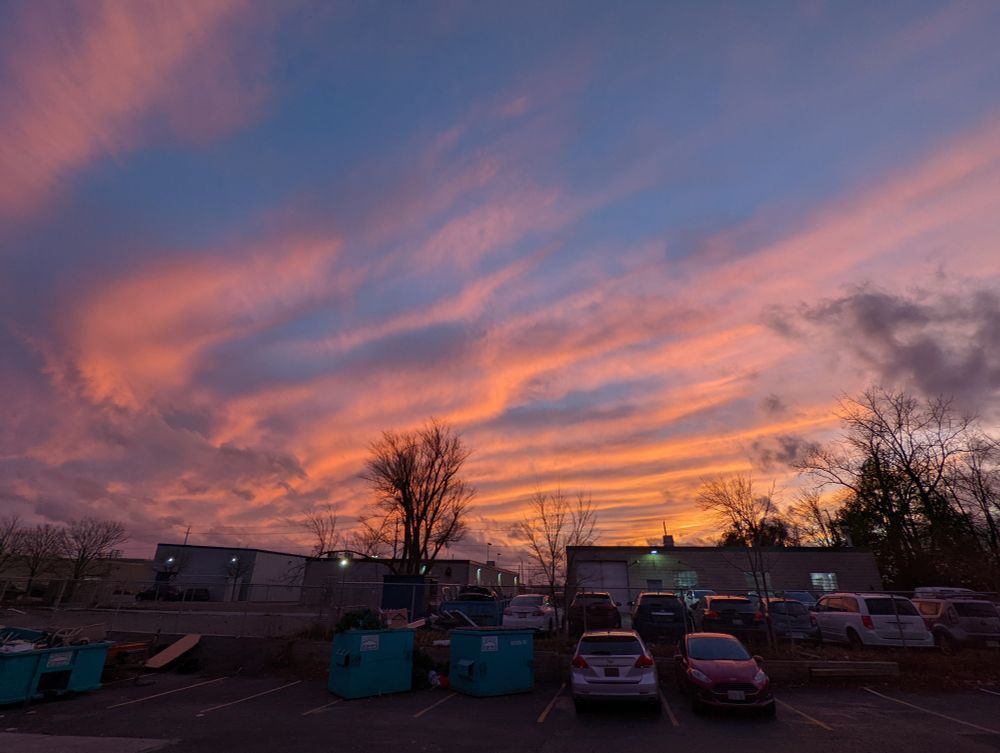 Another photograph of the sunset, also taken by me.