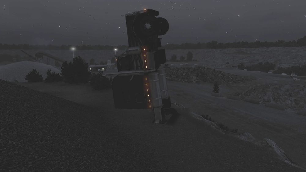 A picture from within American Truck Simulator(ATS) where- wait, how the fu-??