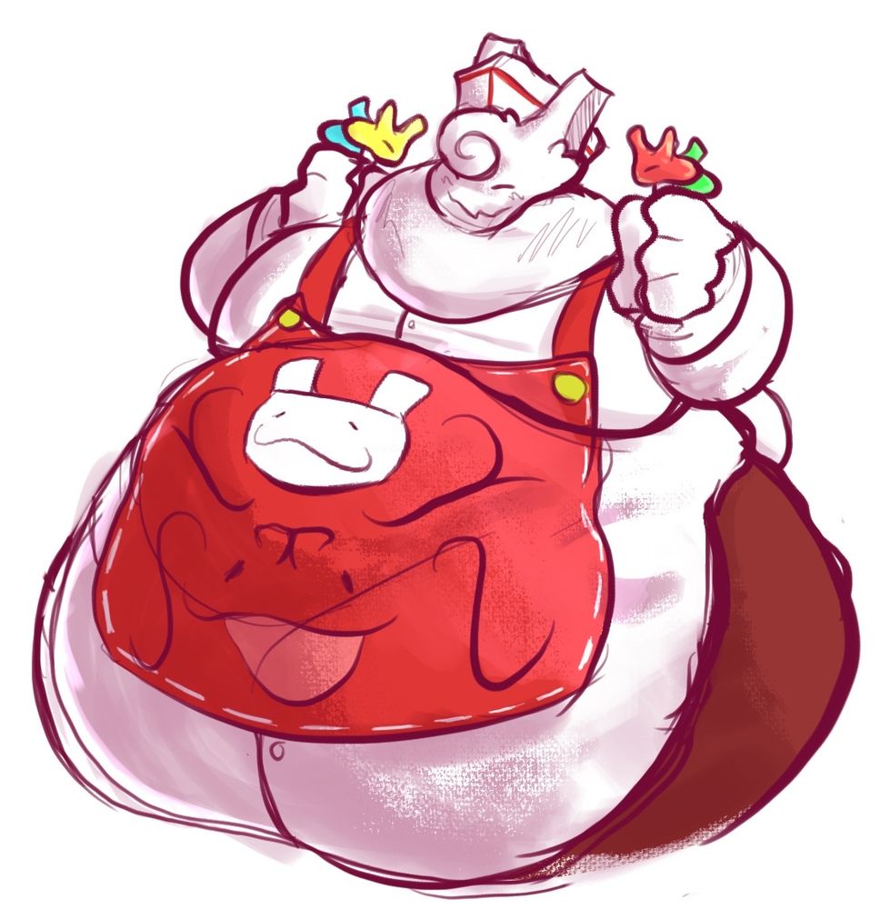 Parlor Gubby from Forsaken holding up 4 popsicles