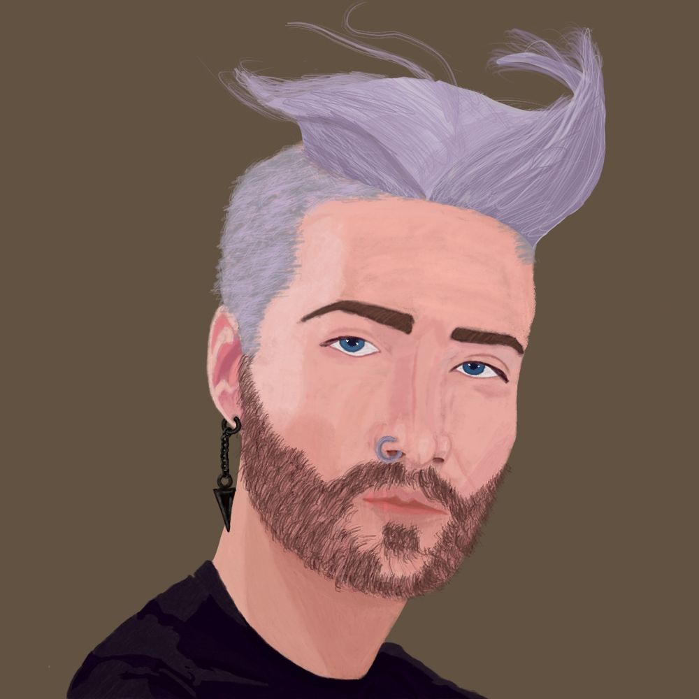 Digital art, self portrait of the user 