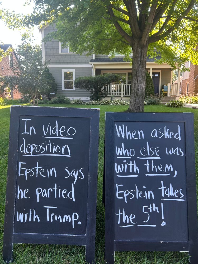 When asked who else was with them, Epstein takes the 5th!
In video deposition Epstein says he partied with Trump.