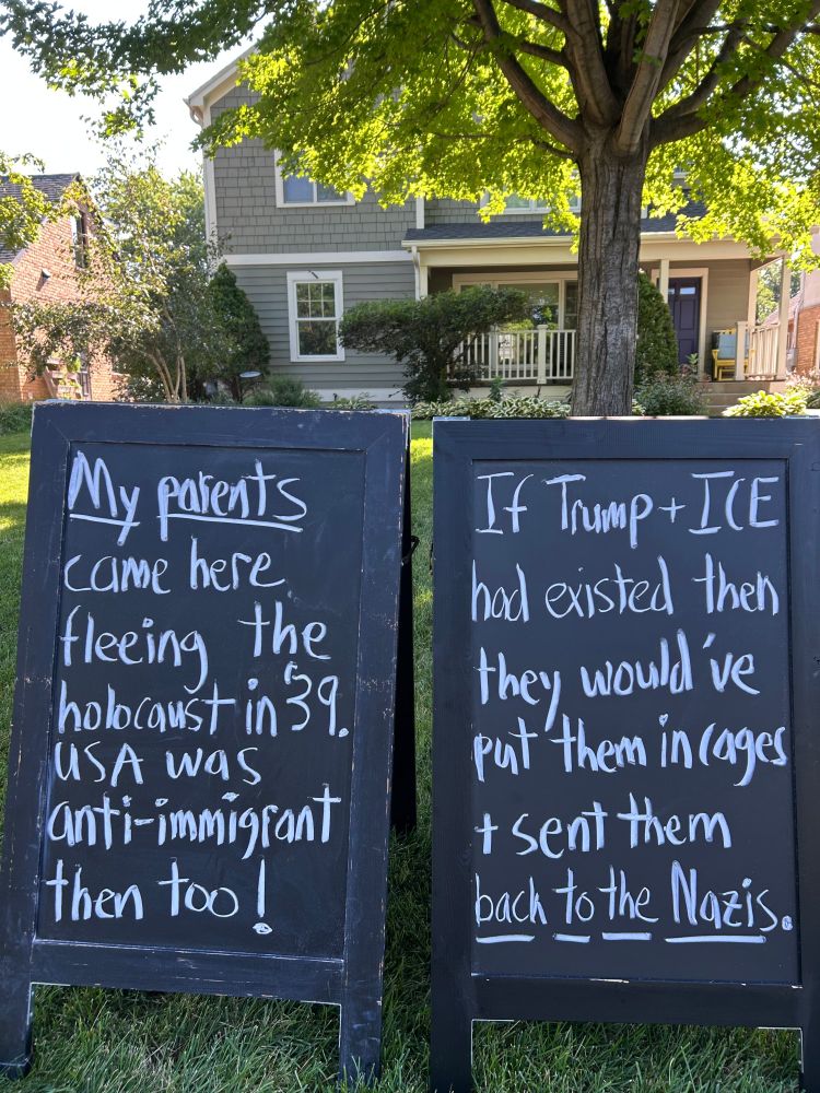 My parents came here fleeing the holocaust in '39. USA was anti-immigrant then too! If Trump + ICE had existed then they would've put them in cages + sent them back to the Nazis.
