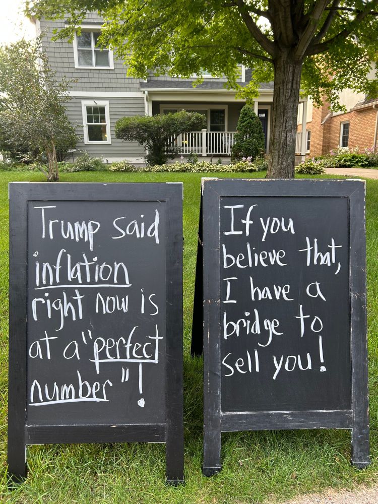 Trump said inflation right now is at a 'perfect number'! If you believe that, I have a bridge to sell you!