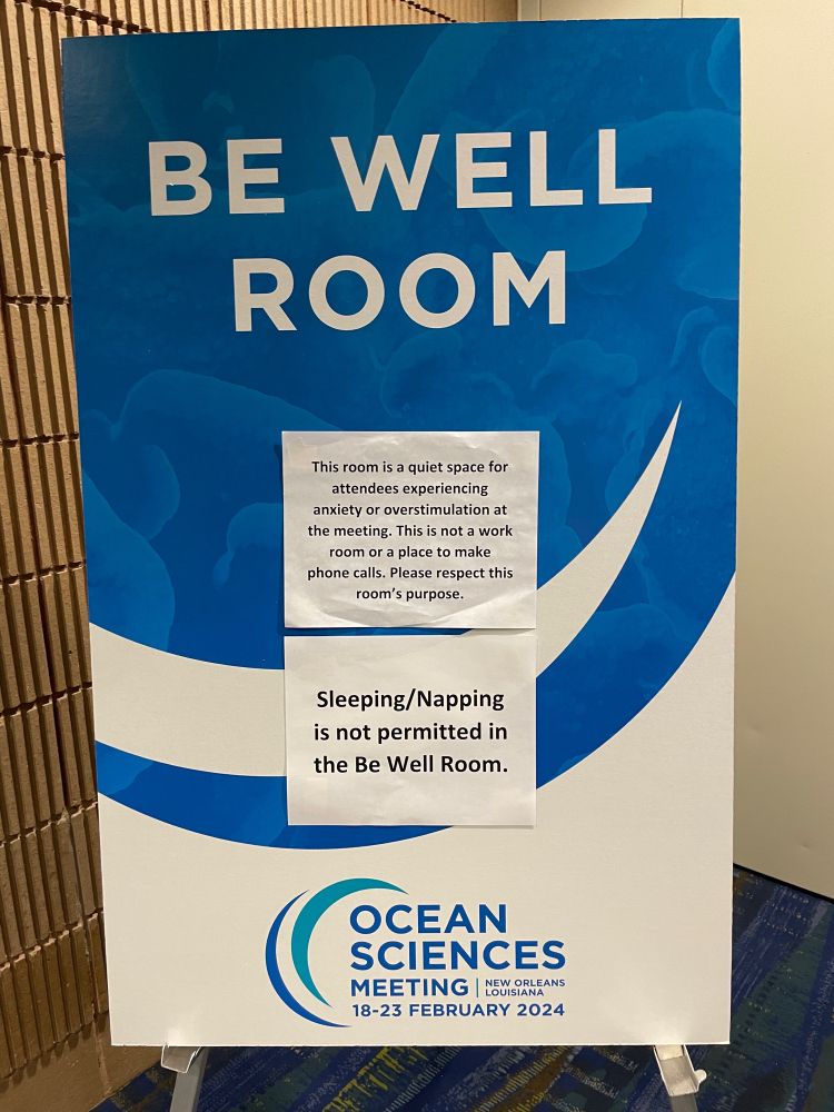 Additional text to the be well room says “Sleeping/Napping is not permitted in the Be Well Room.”