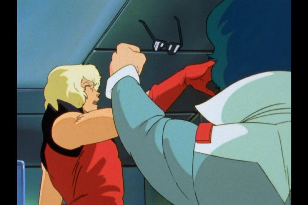 kamille punching char so hard his sunglasses fly off