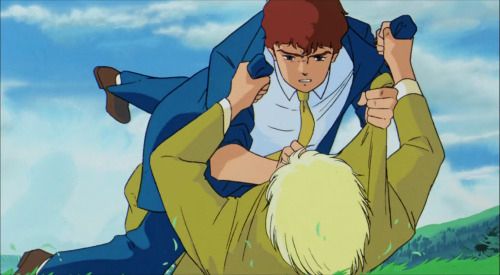 char and amuro fighting