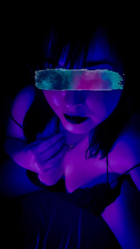 On my knees in lingerie, looking up at the camera