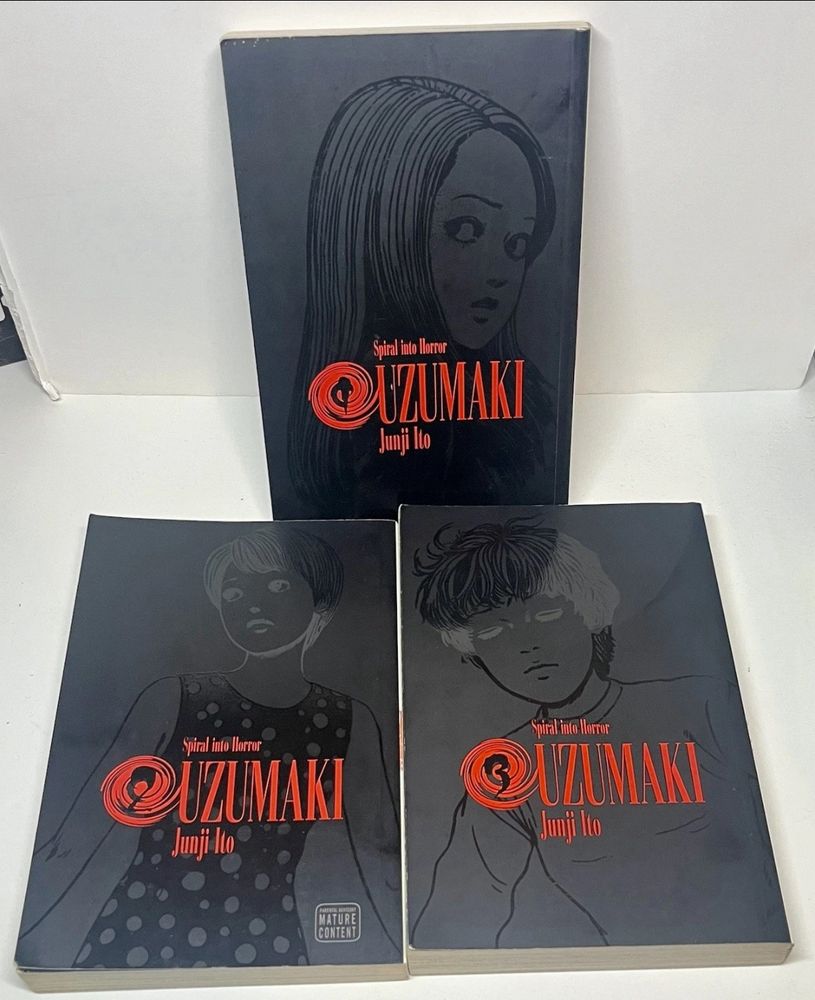 3 early viz volumes of Uzumaki: Spiral Into Horror by Junji Ito