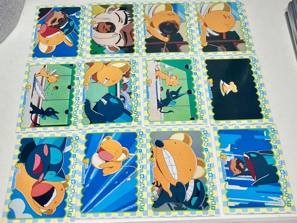 Japanese vintage Amada cards from Cardcaptor Sakura anime focusing on Kero