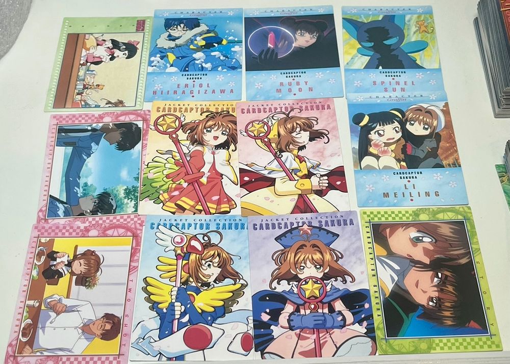 Collection of vintage Cardcaptor Sakura Carddass Masters cards