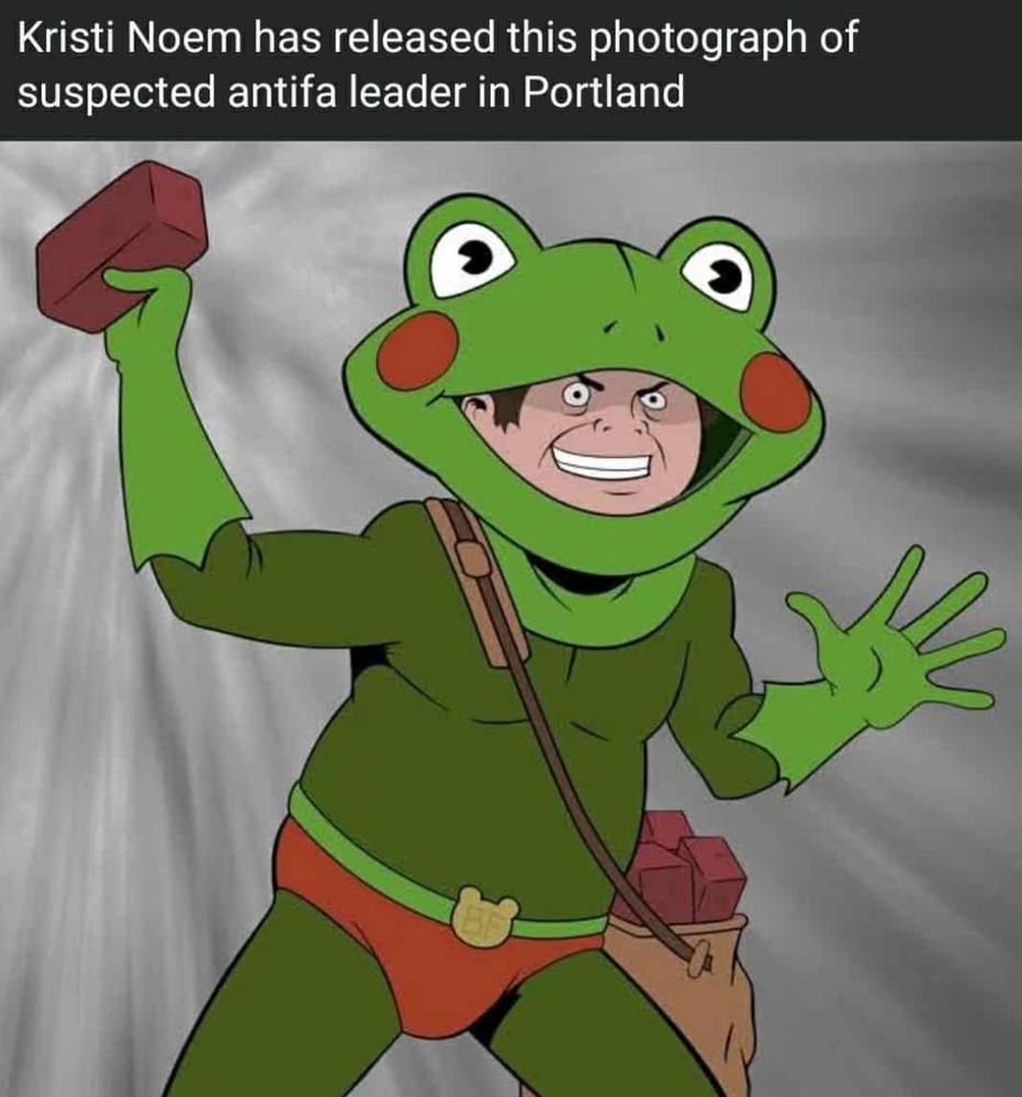 Kristi Noem has released a this photograph of the antifa leader in Portland.
(BRICK FROG!) 
