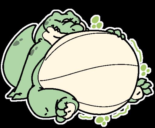This alligator sure did eat a lot yesterday