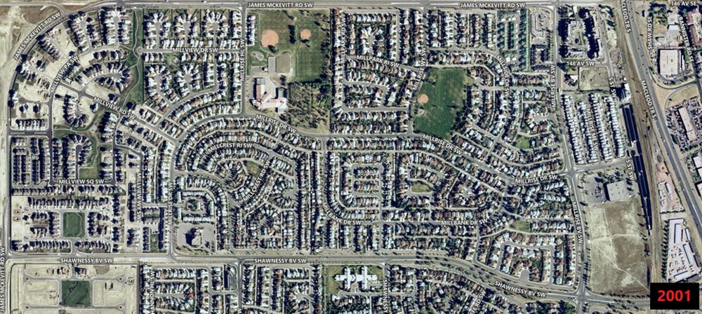 By 2001, Millrise extended to James Mckevitt on the west