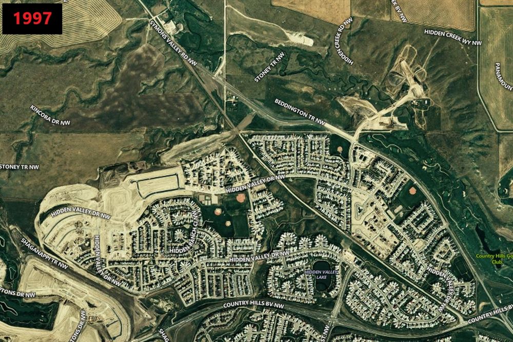 By 1997, most of Hidden Valley had been constructed