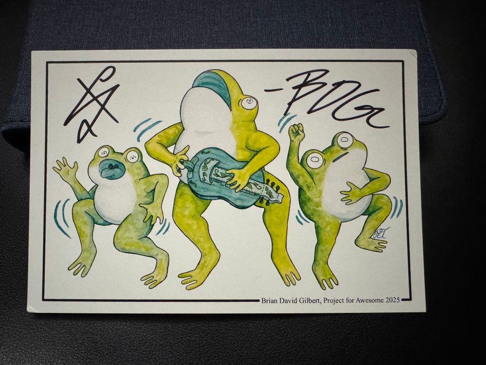 Amazing frog art signed by Brian David Gilbert.