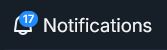 Badge showing 17 notifications.