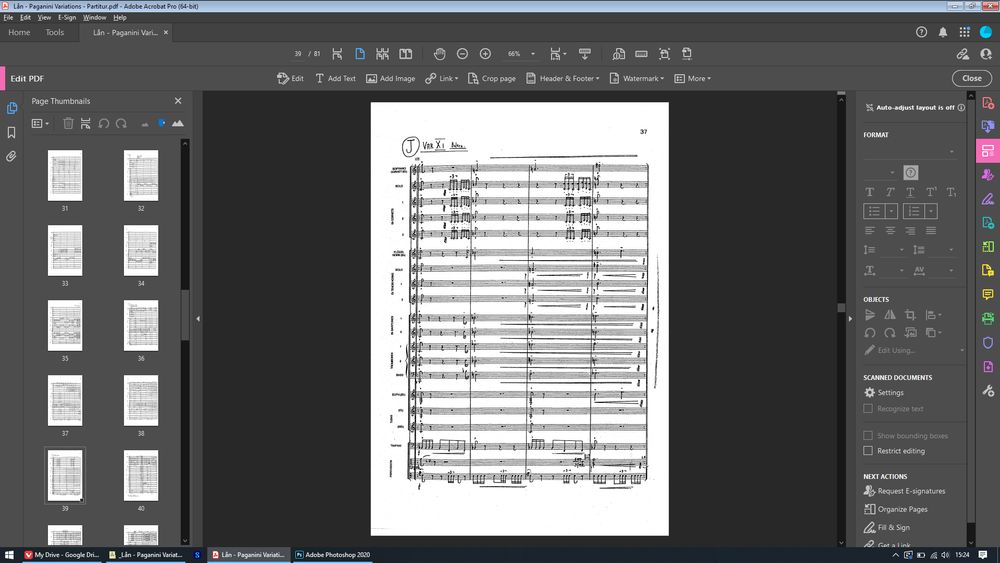 Skärmdump från Acrobat.
Sida i partituret till Paganini Variations av Philip Wilby.
En handskriven repris längst till höger på sidan ser ut som en stor :)-smiley

(längst upp är fönstret ljusblått med knappar i temat Windows hade under typ Vista och 7)