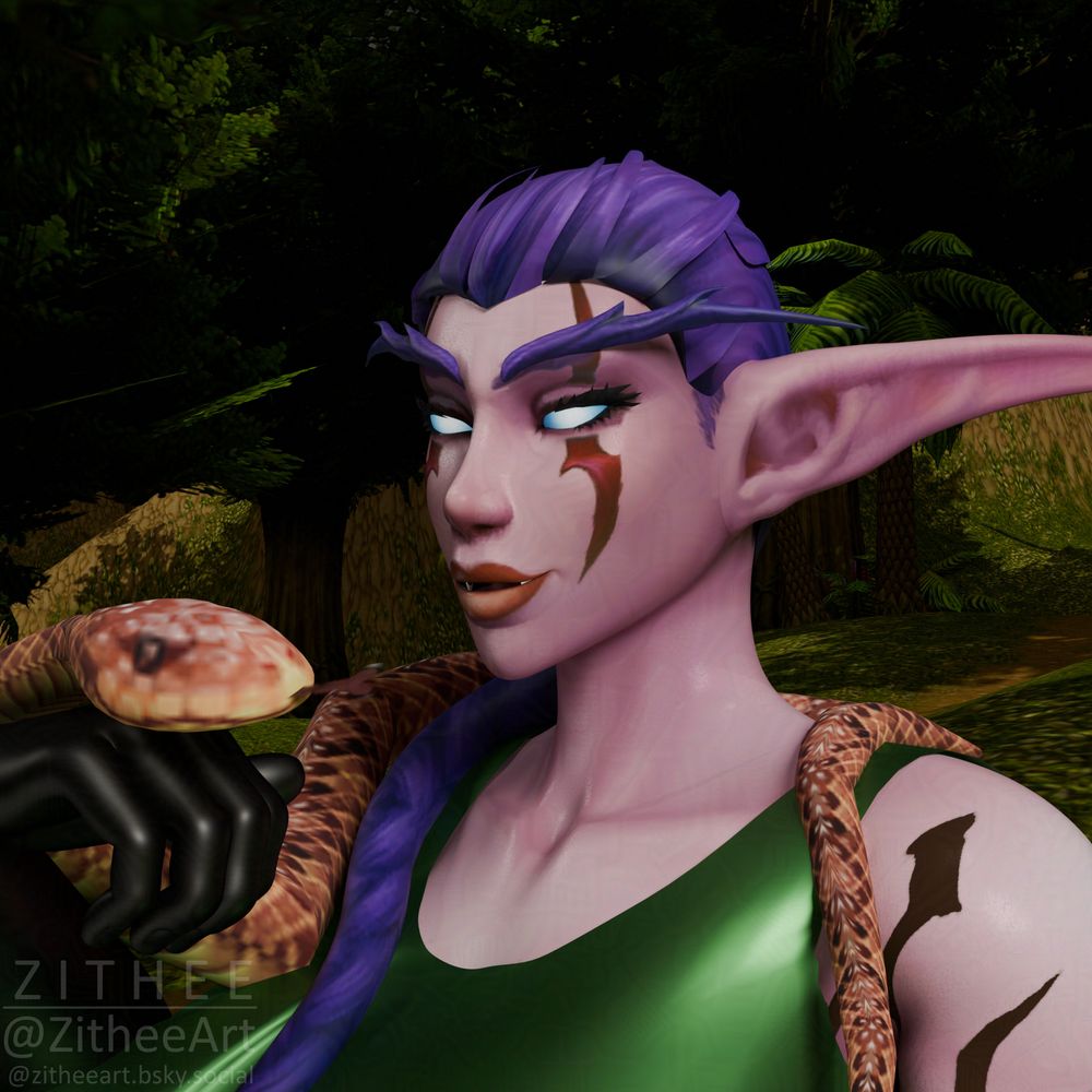 Zithis Shadowweb (OC) with a snake. Not a spider in sight!














Oh and yeah April Fools!
