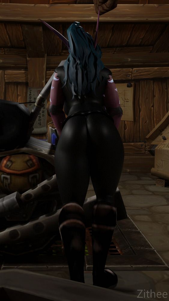 Elf mechanic and motorbike