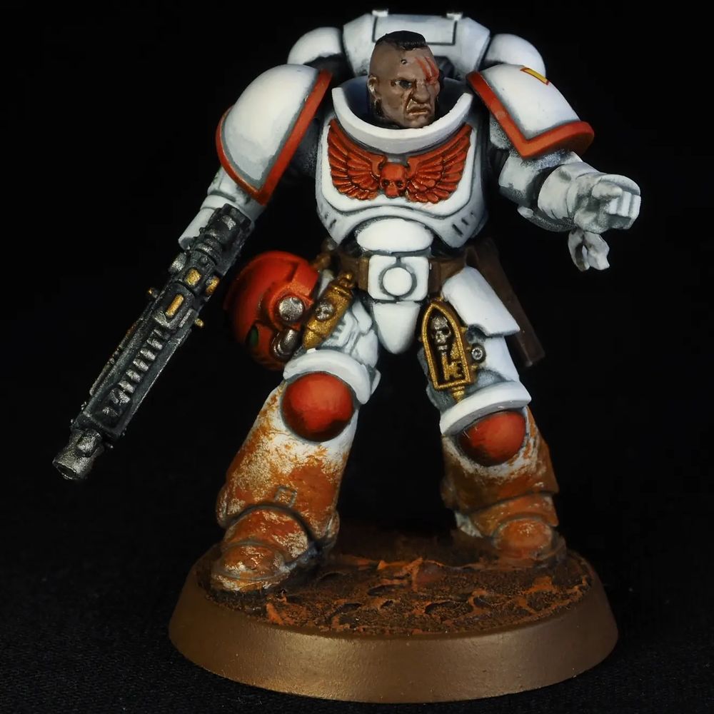 a primaris White Scars Space Marine sergeant