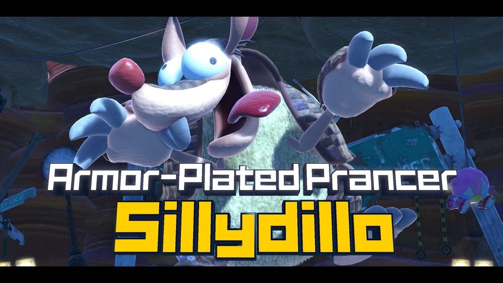 An armadillo boss named Sillydillo from Kirby and the forgotten land. Yes, he looks as silly as his name suggests.