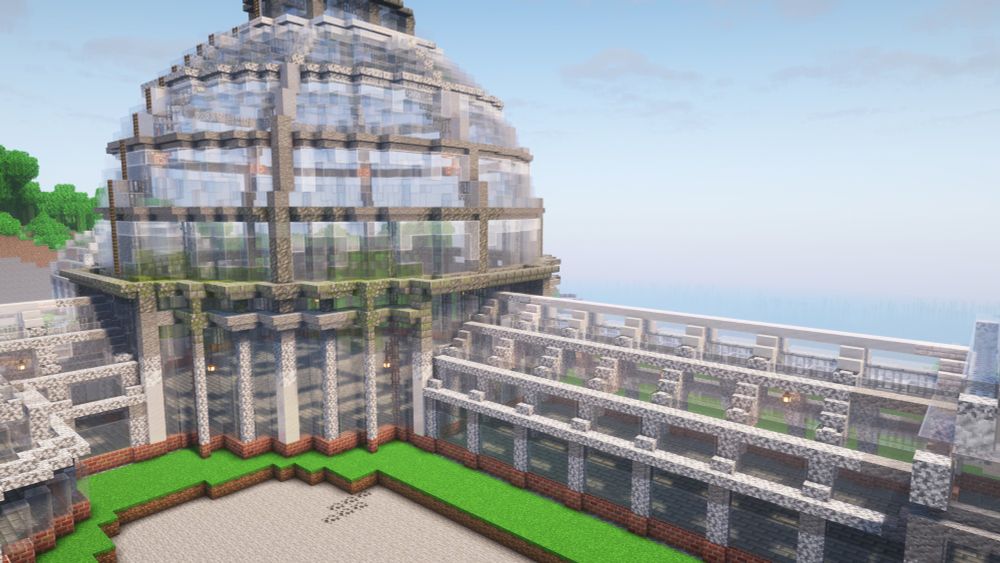 Back of Minecraft greenhouse