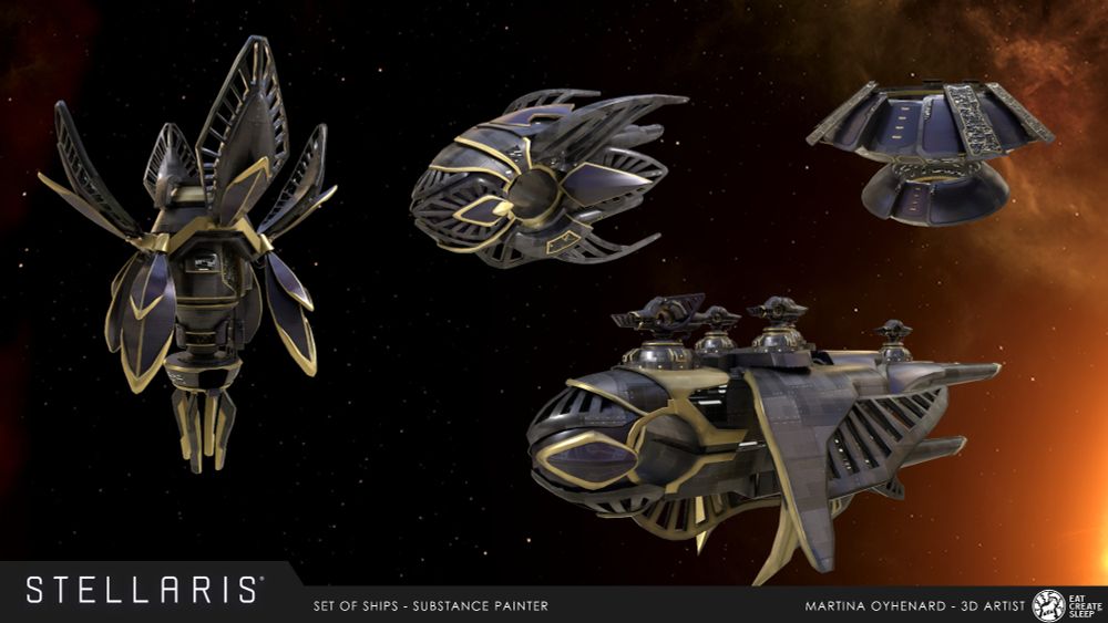 Stellaris space ships render