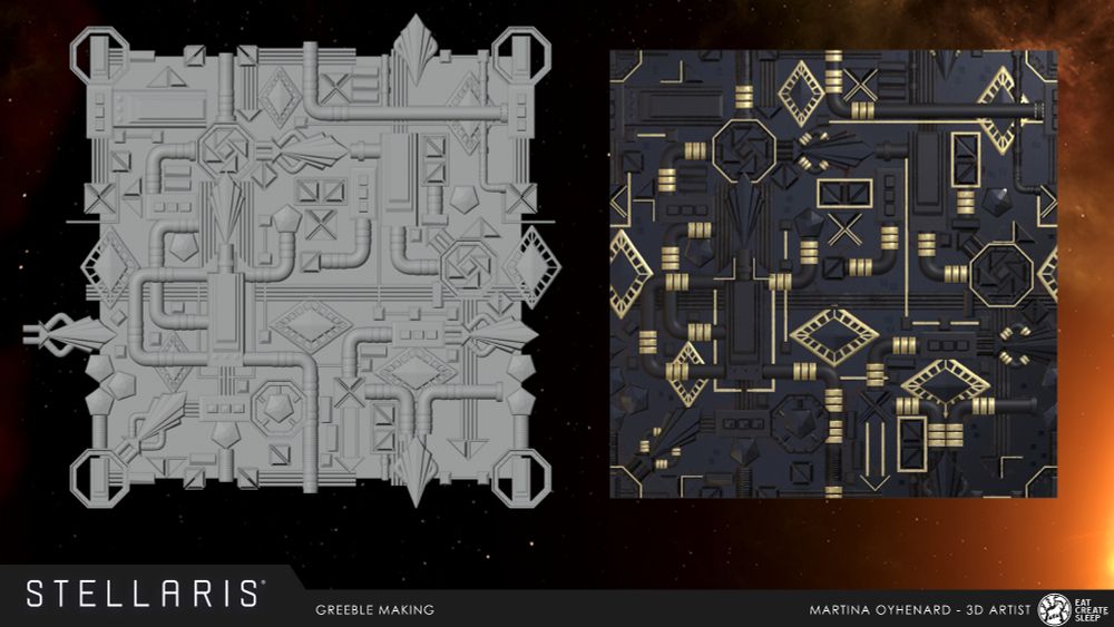 Greeble model made in Blender and textured in Substance Painter. 