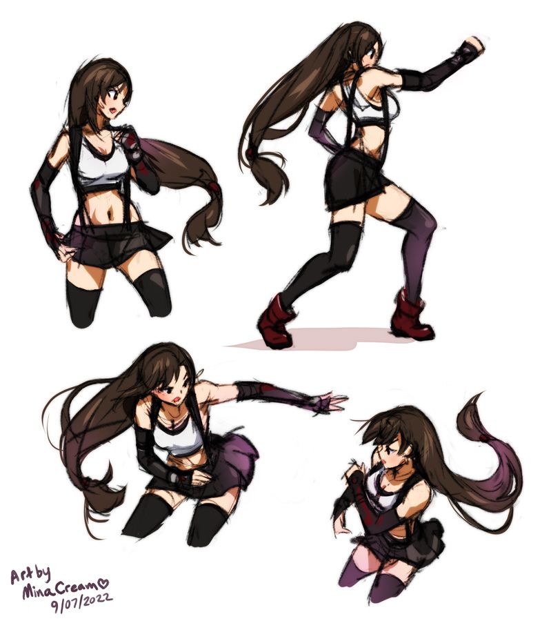 Tifa in action (sketches)