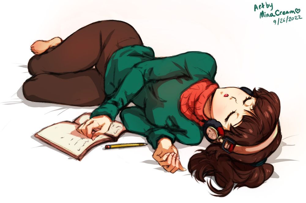 Lofi Girl takes a well-deserved rest after years of studying.