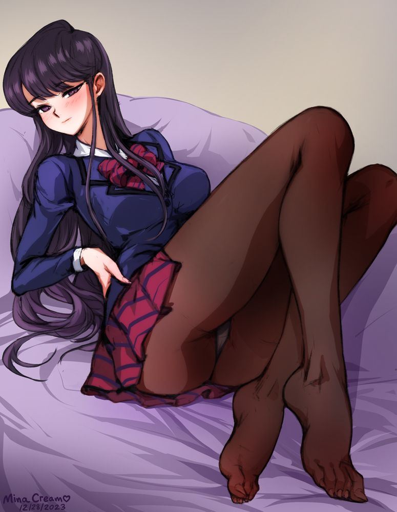 Since Komi Can't Communicate, she's trying her best to use ~body language~