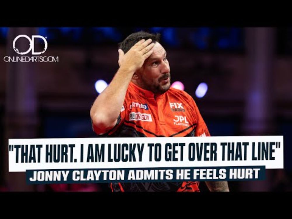 "THAT HURT. I AM LUCKY TO GET OVER THAT LINE" JONNY CLAYTON ADMITS HE FEELS HURT