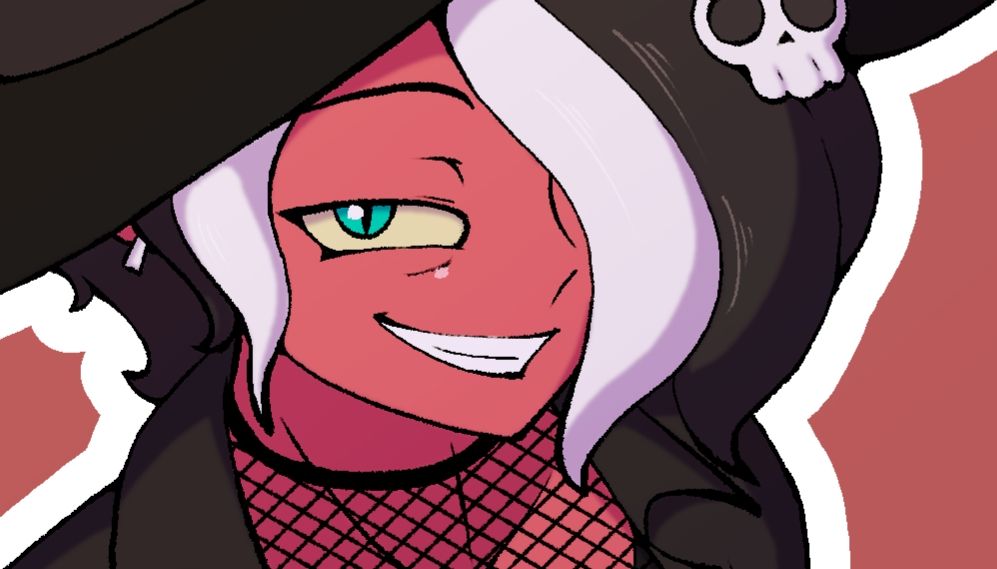 Extreme closeup of Alek's (Male forme) face, showing off his green coloured eyes