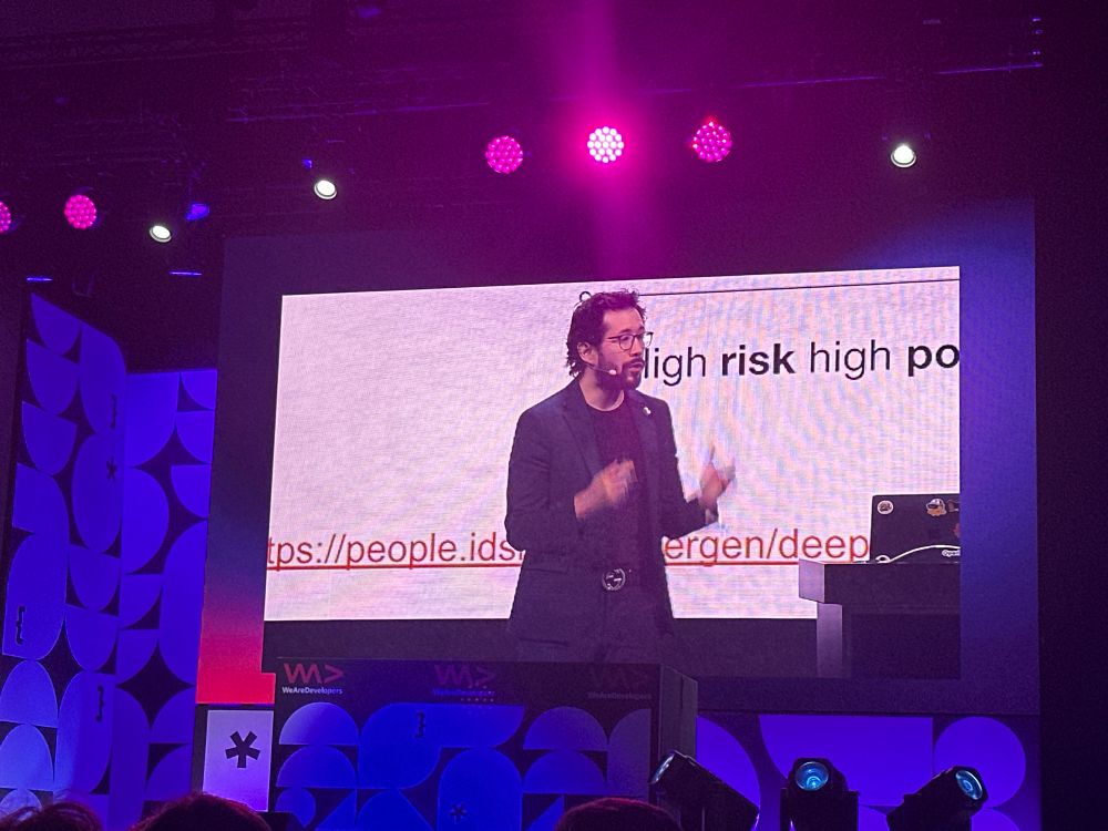 The image is showing Alejandro on stage.