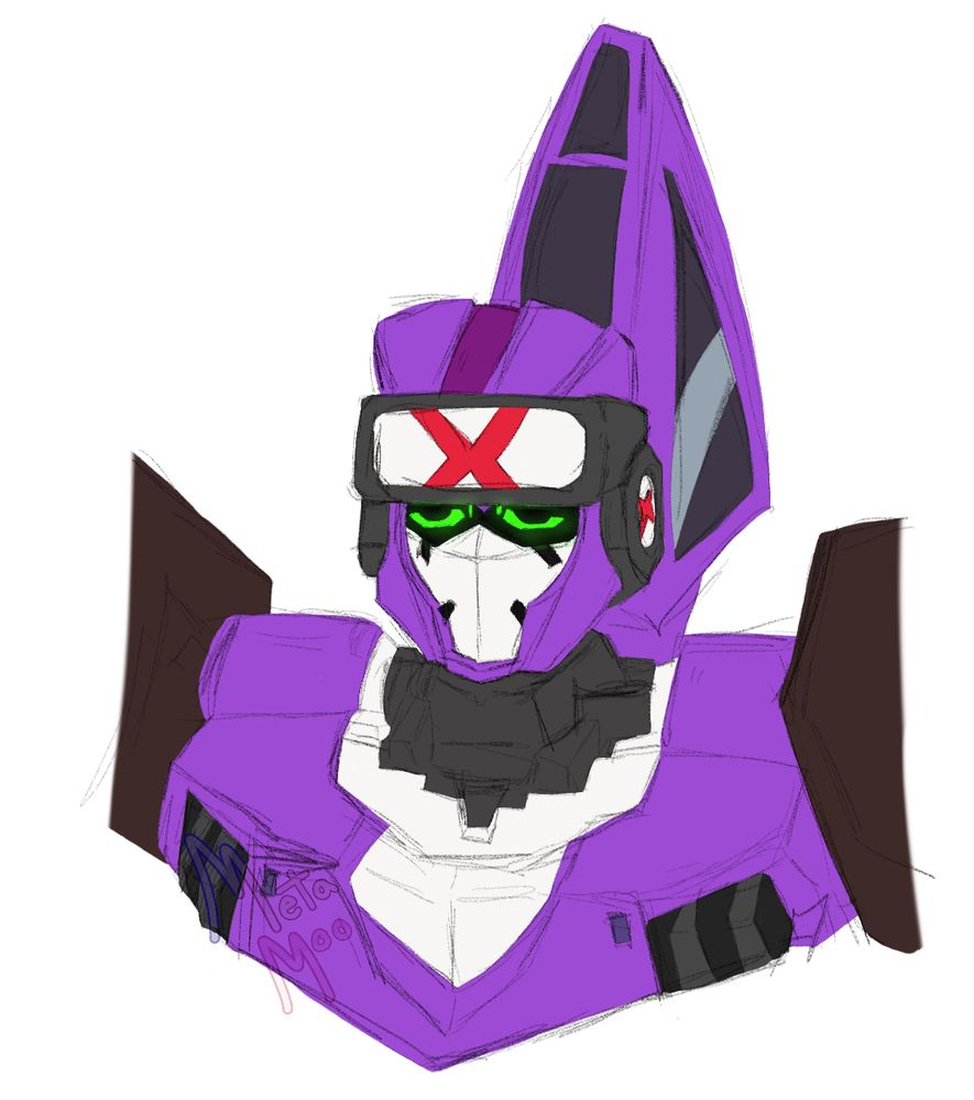 A bust shot of Shadow X making a grumpy/pouty face