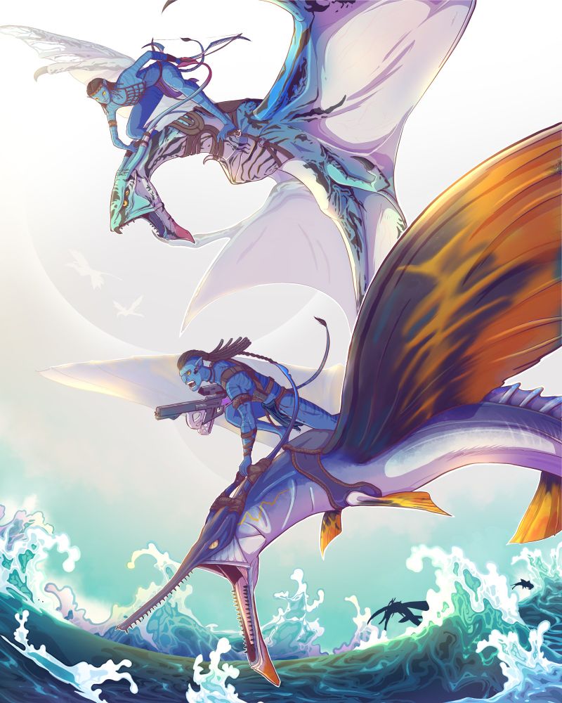 Avatar A Way of Water Neytiri & Jake Sully (Fan Art)