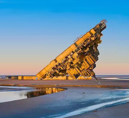 Le mont Saint-Michel renversé par la tempête