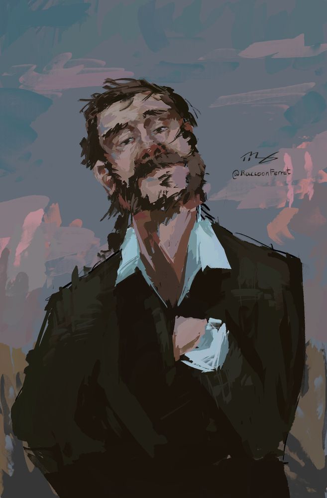 an illustration of some guy on a field