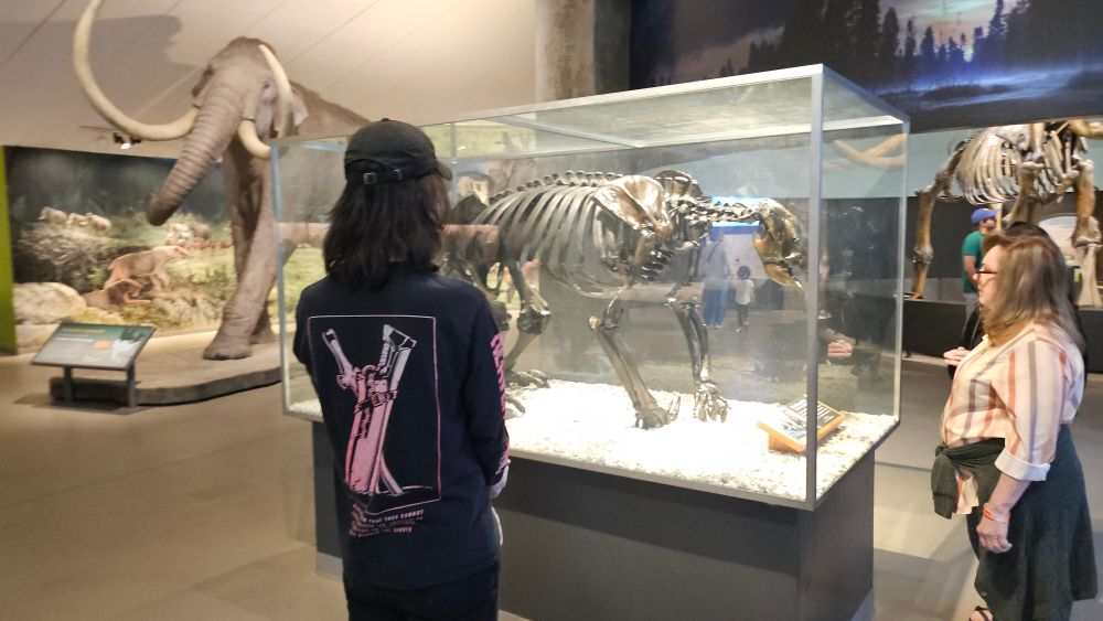 patrick at the tar pits facing away from me