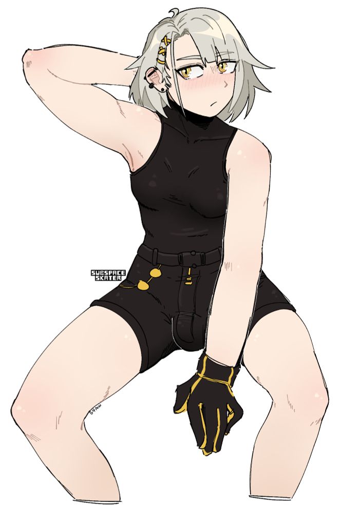 art of vector with her arm up.