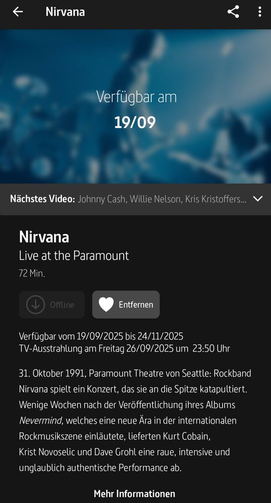 Nirvana live at the Paramount
