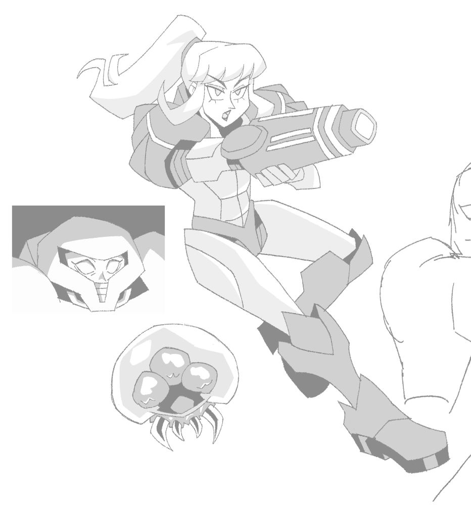samus aran sketches