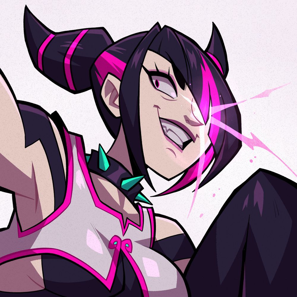 juri SF6 cartoon portrait