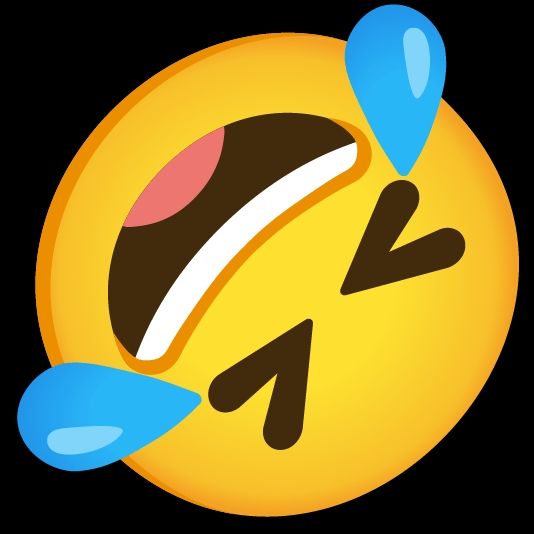 Upside down crying and laughing emoji