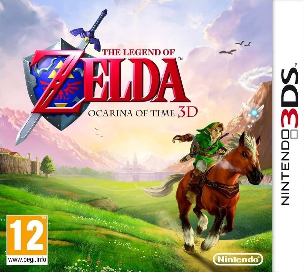 Capa do jogo "The Legend of Zelda: ocarina of time" para Nintendo 3DS.