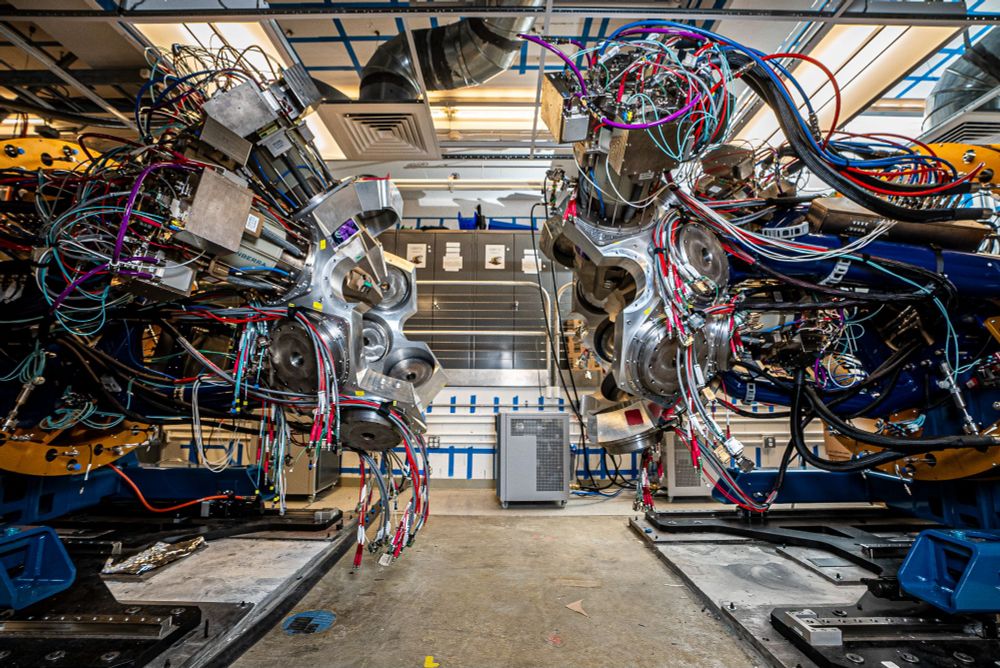 The completed instrument, with all 30 segmented germanium detectors fully installed.
