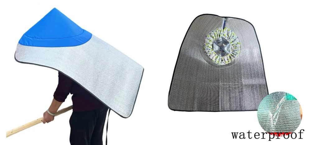 Giant reflective hat/cape combo